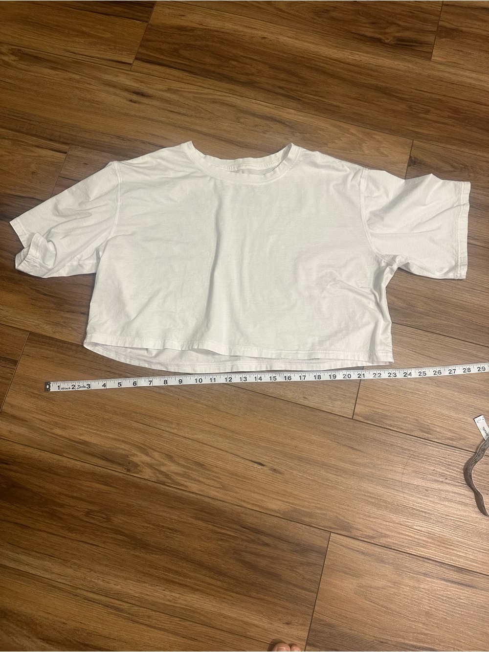 White Cropped Tee - Casual Everyday Top